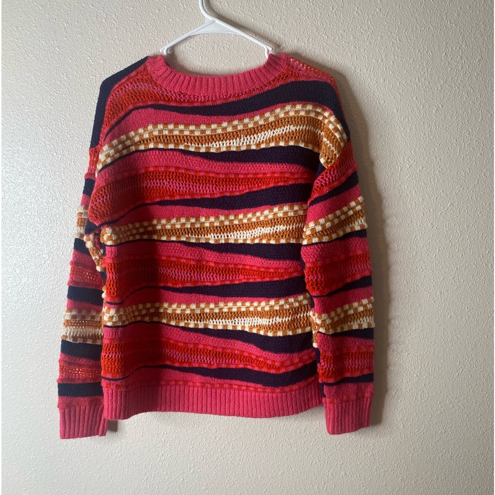 Skies Are Blue Woman’s Multi Striped Sweater Size S